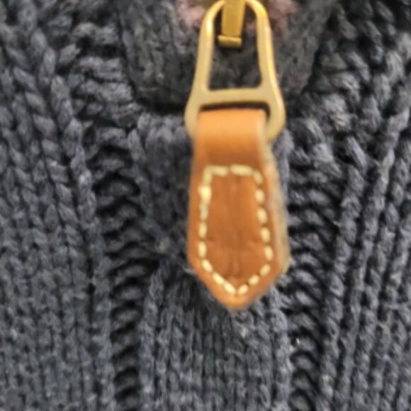 Ralph Lauren Polo Golf Navy Blue Cable Knit Sweater XL Cotton Silk Cashmere - Picture 4 of 7